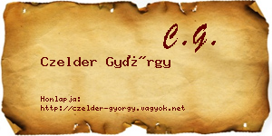 Czelder György névjegykártya