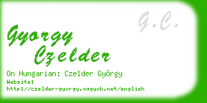 gyorgy czelder business card